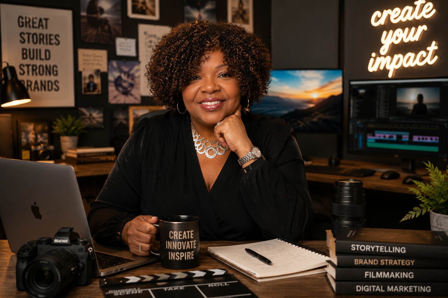 Cheryl Echols in the BlueEcho creative studio