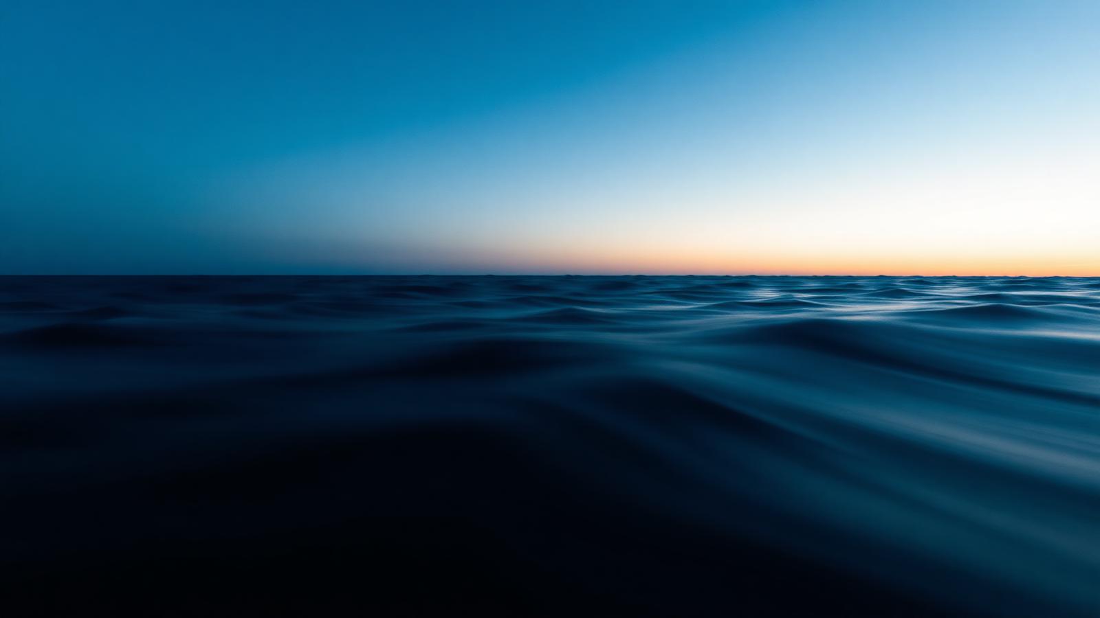 Cinematic ocean horizon